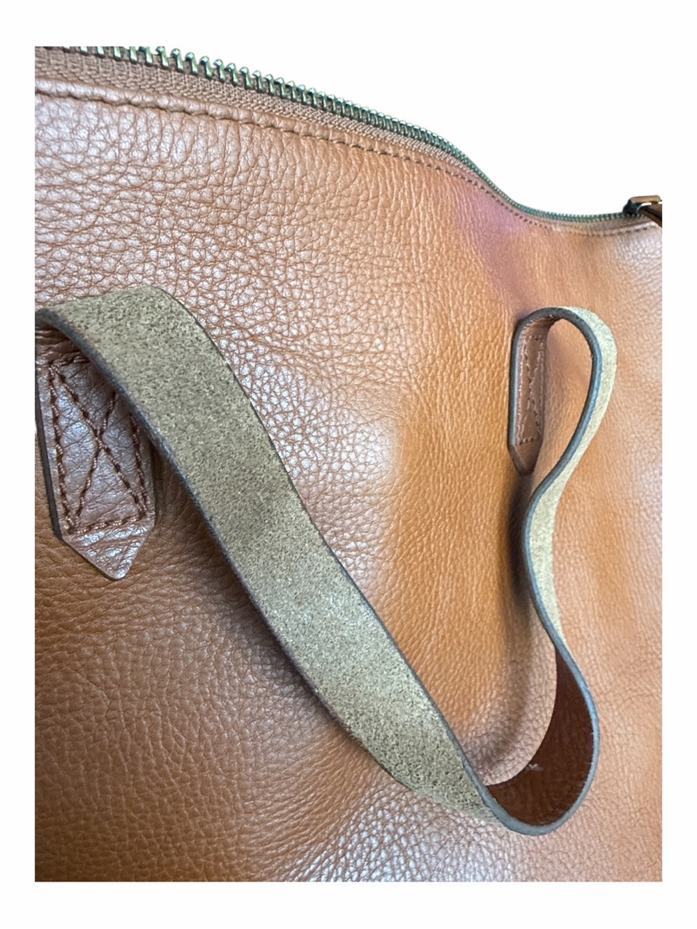Madewell Zip Top Transport Carryall English Saddle Color - Picture 9 of 13